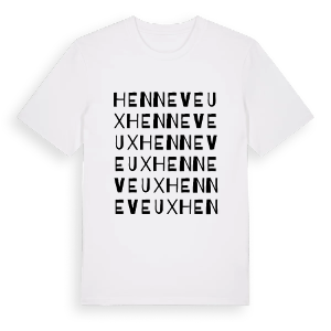 Henneveux ordlek t-shirt – ekologisk bomull t-shirt från Pinshirt