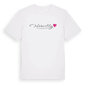 Hervilly hjärta t-shirt – ekologisk bomull t-shirt från Pinshirt