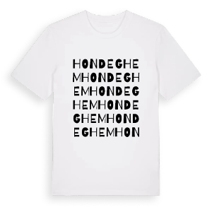 Hondeghem ordlek t-shirt – ekologisk bomull t-shirt från Pinshirt