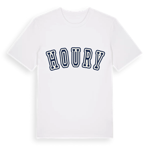 Houry college t-shirt – ekologisk bomull t-shirt från Pinshirt