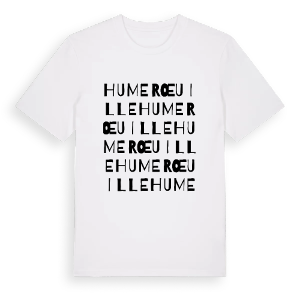 Humerœuille ordlek t-shirt – ekologisk bomull t-shirt från Pinshirt
