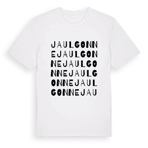 Jaulgonne ordlek t-shirt – ekologisk bomull t-shirt från Pinshirt
