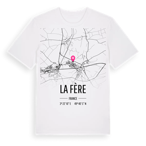 La Fère karta t-shirt – ekologisk bomull t-shirt från Pinshirt