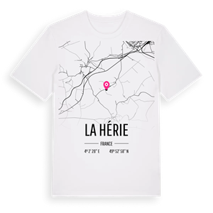 La Hérie karta t-shirt – ekologisk bomull t-shirt från Pinshirt