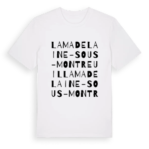 La Madelaine-sous-Montreuil ordlek t-shirt – ekologisk bomull t-shirt från PinShirt
