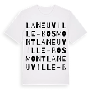 La Neuville-Bosmont ordlek t-shirt – ekologisk bomull t-shirt från Pinshirt