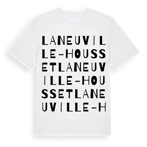 La Neuville-Housset ordlek t-shirt – ekologisk bomull t-shirt från Pinshirt