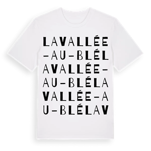 La Vallée-au-Blé ordlek t-shirt – ekologisk bomull t-shirt från Pinshirt