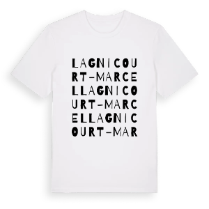 Lagnicourt-Marcel ordlek t-shirt – ekologisk bomull t-shirt från Pinshirt