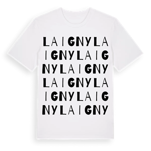 Laigny ordlek t-shirt – ekologisk bomull t-shirt från Pinshirt