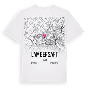 Lambersart karta t-shirt – ekologisk bomull t-shirt från Pinshirt