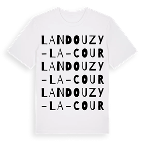 Landouzy-la-Cour ordlek t-shirt – ekologisk bomull t-shirt från Pinshirt