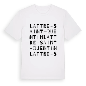 Lattre-Saint-Quentin ordlek t-shirt – ekologisk bomull t-shirt från Pinshirt
