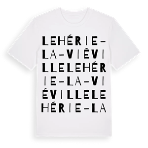 Le Hérie-la-Viéville ordlek t-shirt – ekologisk bomull t-shirt från Pinshirt