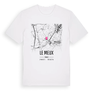 Le Meux karta t-shirt – ekologisk bomull t-shirt från Pinshirt