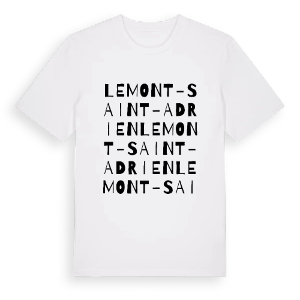 Le Mont-Saint-Adrien ordlek t-shirt – ekologisk bomull t-shirt från Pinshirt