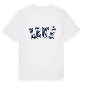 Lemé college t-shirt – ekologisk bomull t-shirt från Pinshirt