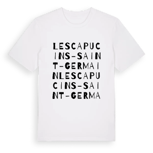 Les Capucins - Saint-Germain ordlek t-shirt – ekologisk bomull t-shirt från Pinshirt