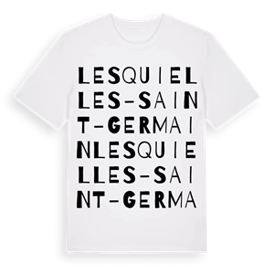Lesquielles-Saint-Germain ordlek t-shirt – ekologisk bomull t-shirt från Pinshirt