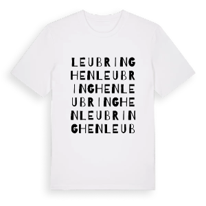Leubringhen ordlek t-shirt – ekologisk bomull t-shirt från Pinshirt