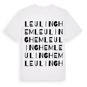 Leulinghem ordlek t-shirt – ekologisk bomull t-shirt från Pinshirt