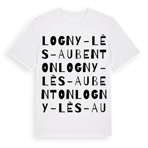 Logny-lès-Aubenton ordlek t-shirt – ekologisk bomull t-shirt från Pinshirt