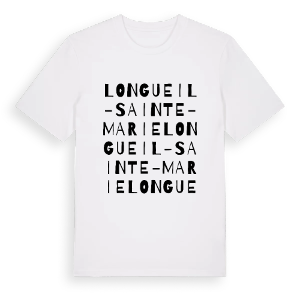 Longueil-Sainte-Marie ordlek t-shirt – ekologisk bomull t-shirt från Pinshirt