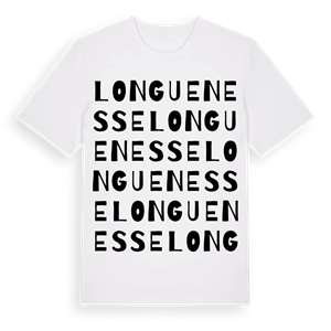 Longuenesse ordlek t-shirt – ekologisk bomull t-shirt från Pinshirt