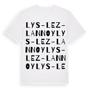 Lys-lez-Lannoy ordlek t-shirt – ekologisk bomull t-shirt från Pinshirt