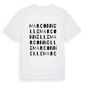 Marconnelle ordlek t-shirt – ekologisk bomull t-shirt från Pinshirt