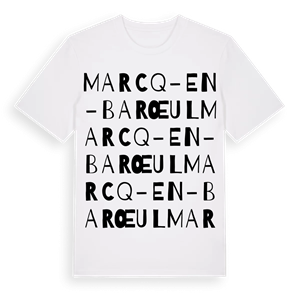 Marcq-en-Barœul ordlek t-shirt – ekologisk bomull t-shirt från Pinshirt