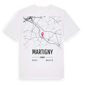 Martigny karta t-shirt – ekologisk bomull t-shirt från Pinshirt