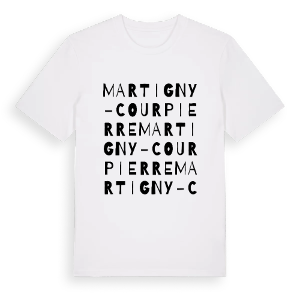 Martigny-Courpierre ordlek t-shirt – ekologisk bomull t-shirt från Pinshirt