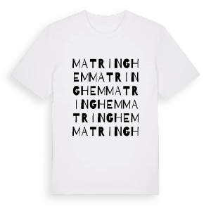 Matringhem ordlek t-shirt – ekologisk bomull t-shirt från Pinshirt