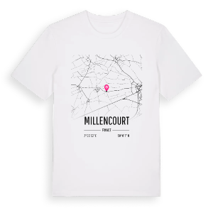 Millencourt karta t-shirt – ekologisk bomull t-shirt från Pinshirt