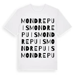 Mondrepuis ordlek t-shirt – ekologisk bomull t-shirt från Pinshirt