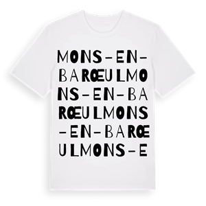 Mons-en-Barœul ordlek t-shirt – ekologisk bomull t-shirt från Pinshirt