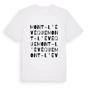Mont-l'Évêque ordlek t-shirt – ekologisk bomull t-shirt från PinShirt