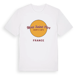 Mont-Saint-Père cirkel t-shirt – ekologisk bomull t-shirt från Pinshirt