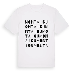 Montaigu ordlek t-shirt – ekologisk bomull t-shirt från Pinshirt