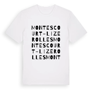 Montescourt-Lizerolles ordlek t-shirt – ekologisk bomull t-shirt från Pinshirt