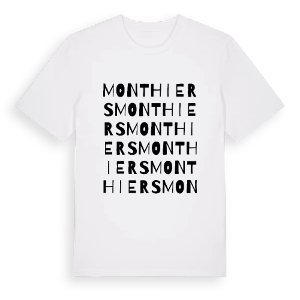 Monthiers ordlek t-shirt – ekologisk bomull t-shirt från Pinshirt