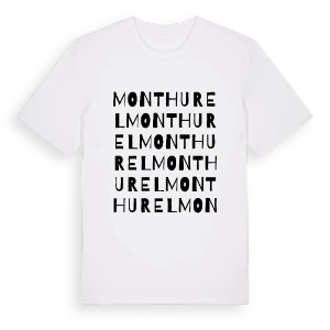 Monthurel ordlek t-shirt – ekologisk bomull t-shirt från Pinshirt