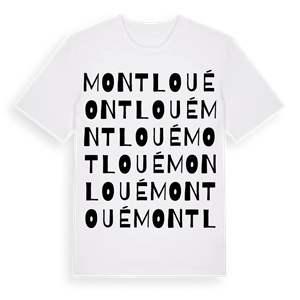Montloué ordlek t-shirt – ekologisk bomull t-shirt från Pinshirt