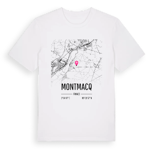 Montmacq karta t-shirt – ekologisk bomull t-shirt från Pinshirt