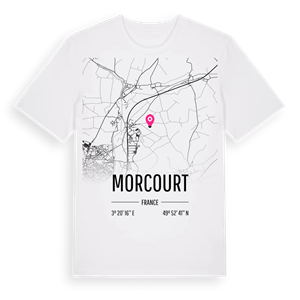 Morcourt karta t-shirt – ekologisk bomull t-shirt från Pinshirt