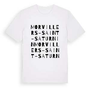 Morvillers-Saint-Saturnin ordlek t-shirt – ekologisk bomull t-shirt från Pinshirt