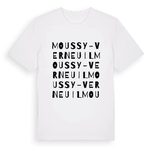Moussy-Verneuil ordlek t-shirt – ekologisk bomull t-shirt från Pinshirt