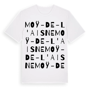 Moÿ-de-l'Aisne ordlek t-shirt – ekologisk bomull t-shirt från Pinshirt