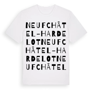 Neufchâtel-Hardelot ordlek t-shirt – ekologisk bomull t-shirt från Pinshirt